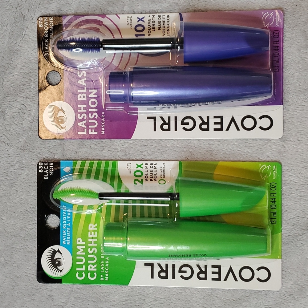 Covergirl Mascara Clump Crusher (830)And Lash Blast Fusion(870) New